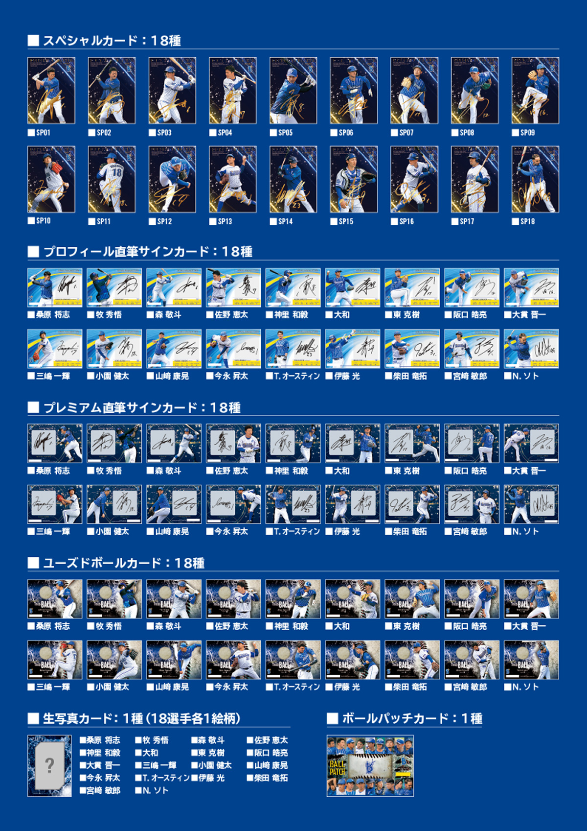ユーズドボールカードシリーズ！「横浜DeNAベイスターズ・2022」トレーディングカードユーズドボールカードシリーズ！「横浜DeNAベイスターズ・2022」トレーディングカードチェックリスト